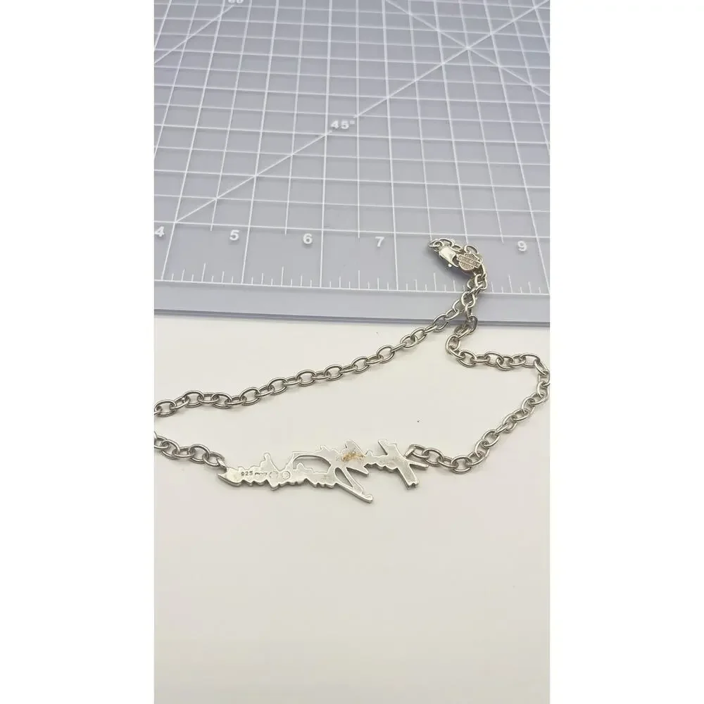 Rare Harley Davidson Sterling Silver 925 MOD Pendant Chain Necklace HDN0104 16